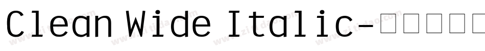 Clean Wide Italic字体转换
